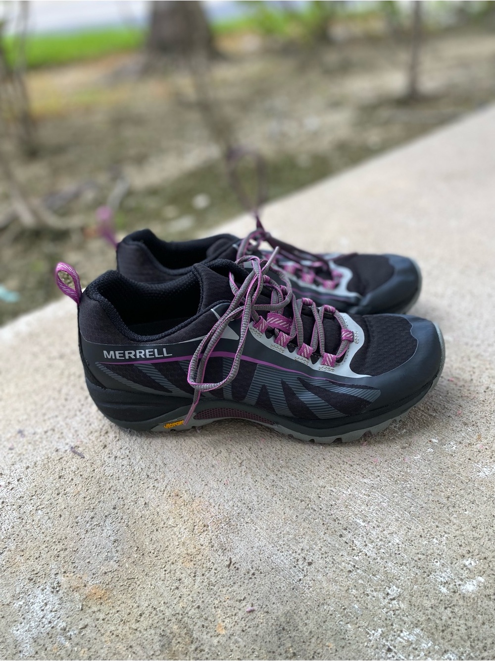 Merrell Women's Black and Purple Trail Low Shoes